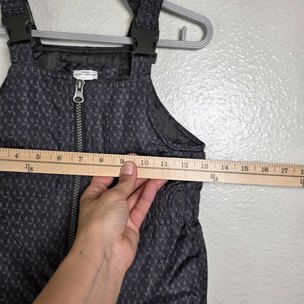 Carters Toddler Boys Snow Bib Overalls Gray Geometric 4T Snowpants